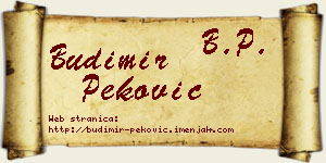 Budimir Peković vizit kartica